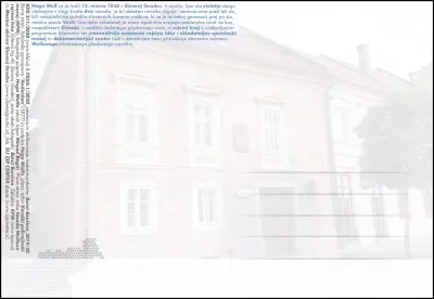 160 LET ROJSTVA HUGO WOLF 1860 - 1903 PRVI DAN 